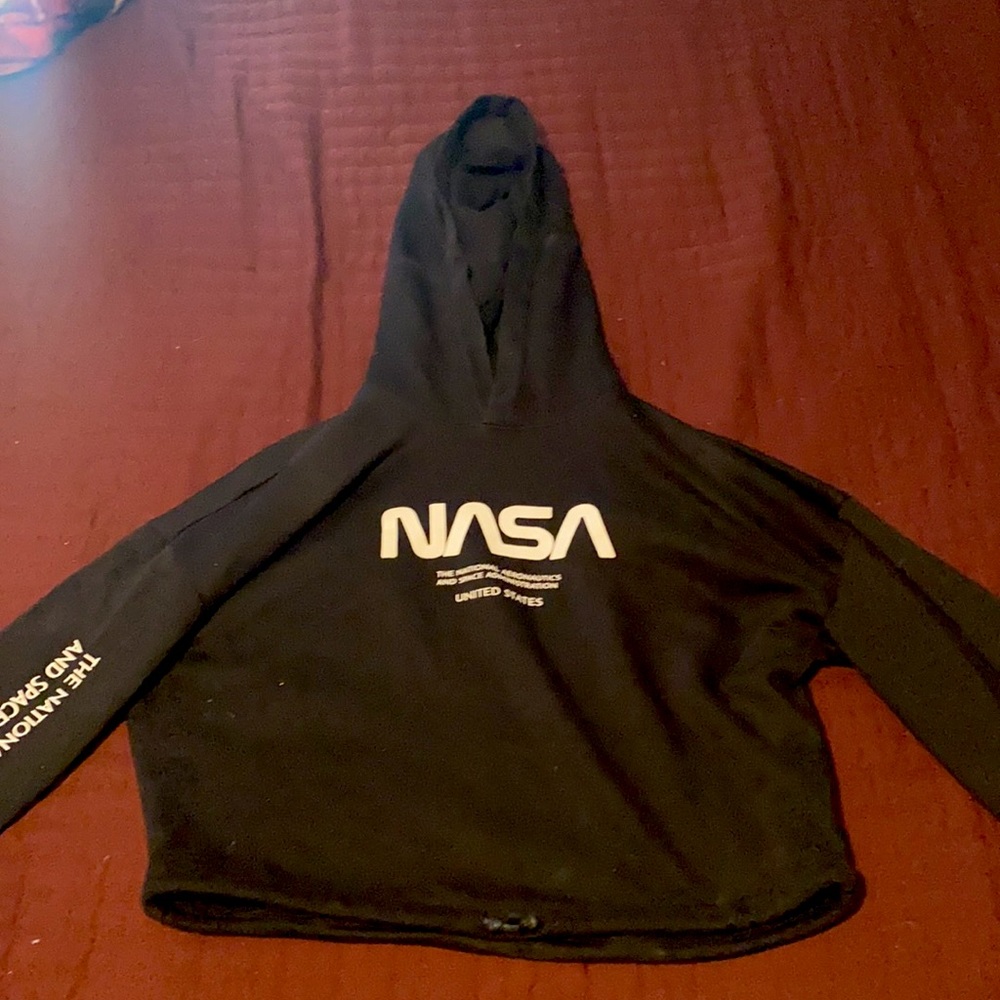 NASA cropped hoodie